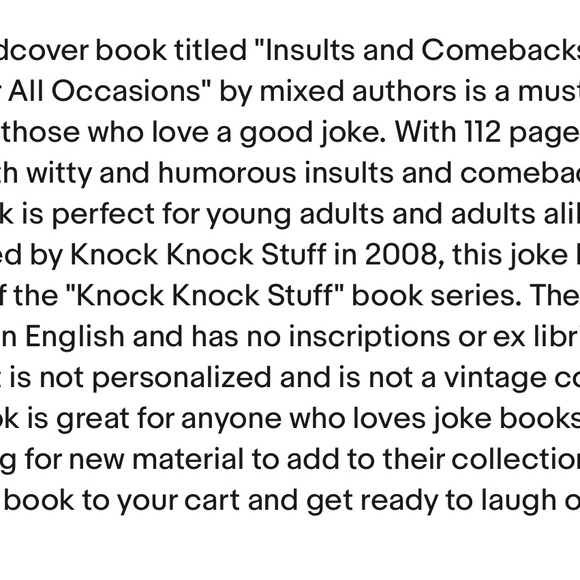 Lines for All Occasions Insults & Combacks Book - Perfect little gift 🎁 - Picture 10 of 10